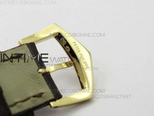 Calatrava 5227 BP Version YG White Dial on Brown Leather Strap Japanese MIYOTA 9015 PP324CS – Bild 8