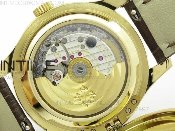 Calatrava 5227 BP Version YG White Dial on Brown Leather Strap Japanese MIYOTA 9015 PP324CS – Bild 13