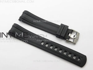Black Rubber Strap For Seamaster Diver 300M 20mm