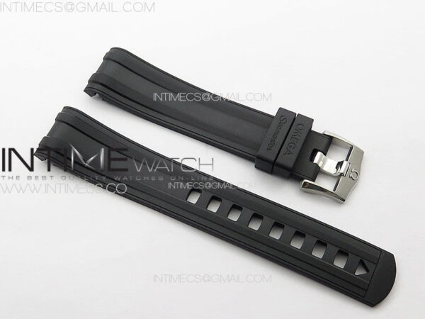 Black Rubber Strap For Seamaster Diver 300M 20mm