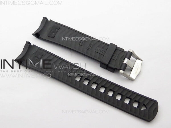 Black Rubber Strap For Seamaster Diver 300M 20mm – Bild 2