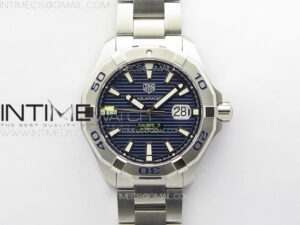 Aquaracer Calibre 5 44mm TARF 1:1 Best Edition Blue Dial SS Bezel on SS Bracelet SW200