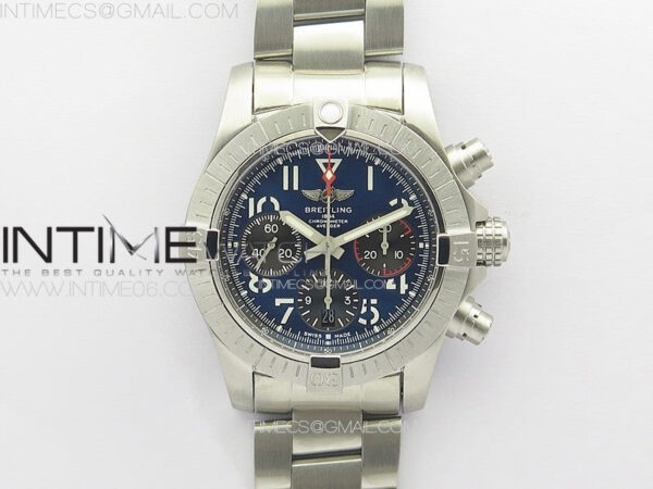 Avenger Chrono SS 369 Subdial B50 Blue Dial on SS Bracelet A7750