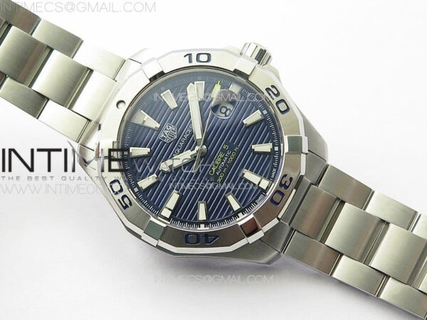 Aquaracer Calibre 5 44mm TARF 1:1 Best Edition Blue Dial SS Bezel on SS Bracelet SW200 – Bild 2