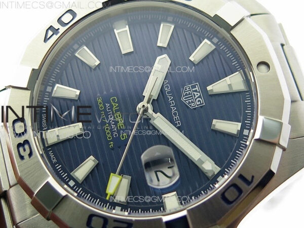 Aquaracer Calibre 5 44mm TARF 1:1 Best Edition Blue Dial SS Bezel on SS Bracelet SW200 – Bild 4