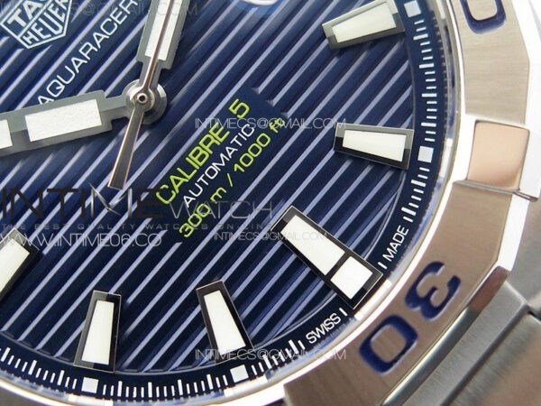Aquaracer Calibre 5 44mm TARF 1:1 Best Edition Blue Dial SS Bezel on SS Bracelet SW200 – Bild 5