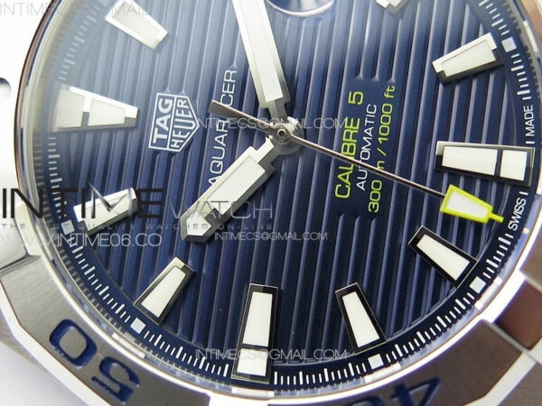 Aquaracer Calibre 5 44mm TARF 1:1 Best Edition Blue Dial SS Bezel on SS Bracelet SW200 – Bild 6