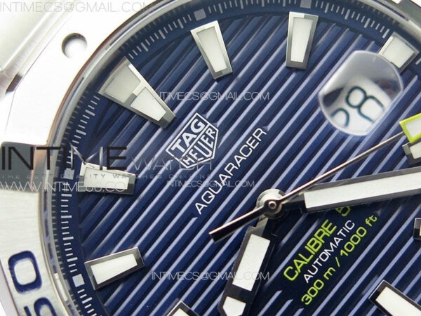Aquaracer Calibre 5 44mm TARF 1:1 Best Edition Blue Dial SS Bezel on SS Bracelet SW200 – Bild 7