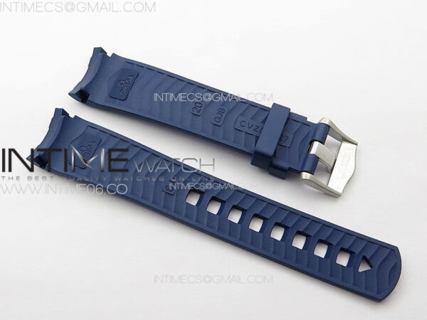 Blue Rubber Strap For Seamaster Diver 300M 20mm – Bild 2