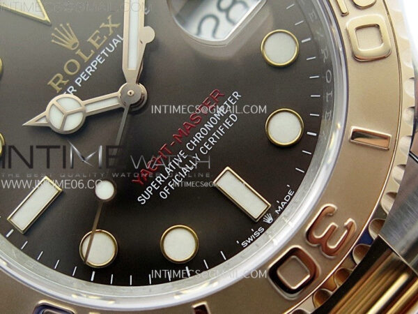 Yacht-Master 126621 904L/RG C+F 1:1 Best Edition Brown Dial On 904L/RG Bracelet VR3235 – Bild 18