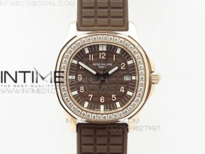 Aquanaut Jumbo RG 1:1 Best Edition Brown Dial on White Brown Strap Ronda Quartz