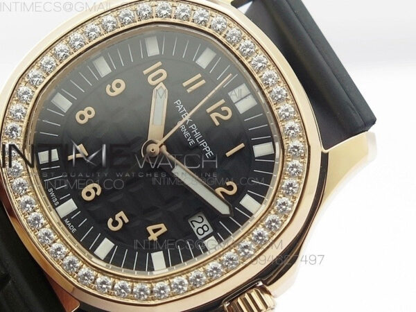 Aquanaut Jumbo RG 1:1 Best Edition Black Dial on Black Rubber Strap Ronda Quartz – Bild 4
