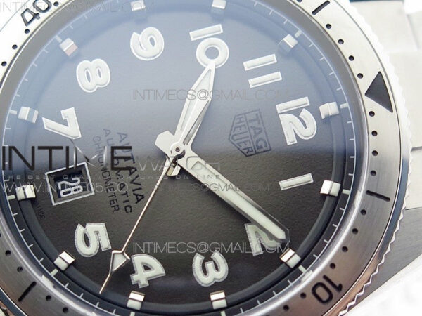 Autavia WBE5116 42mm SS TAR 1:1 Best Edition Gray Dial on SS Bracelet SW200 – Bild 4