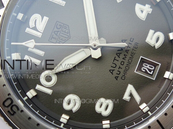 Autavia WBE5116 42mm SS TAR 1:1 Best Edition Gray Dial on SS Bracelet SW200 – Bild 6