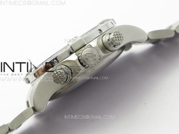 Avenger Chrono SS White Second hand B50 Blue Dial on SS Bracelet A7750 – Bild 10