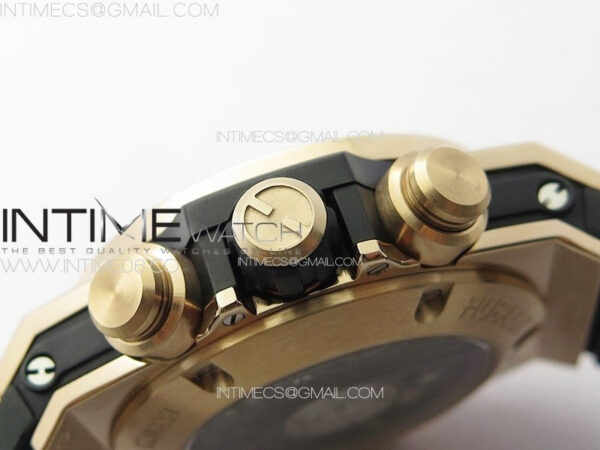 Big Bang Unico Rainbow King RG 45mm ZF 1:1 Best Edition on Rainbow Gummy Strap A1242 – Bild 14