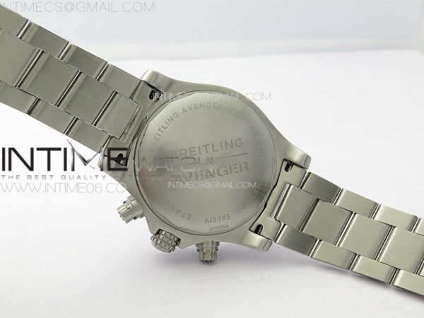 Avenger Chrono SS White Second hand B50 Blue Dial on SS Bracelet A7750 – Bild 21