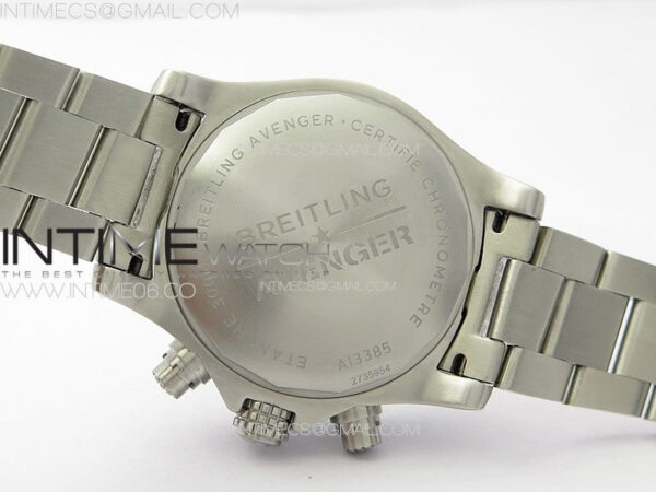 Avenger Chrono SS White Second hand B50 Blue Dial on SS Bracelet A7750 – Bild 22
