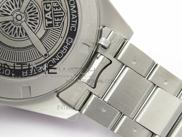 Autavia WBE5116 42mm SS TAR 1:1 Best Edition Black Ceramic bezel Gray Dial on SS Bracelet SW200 – Bild 22