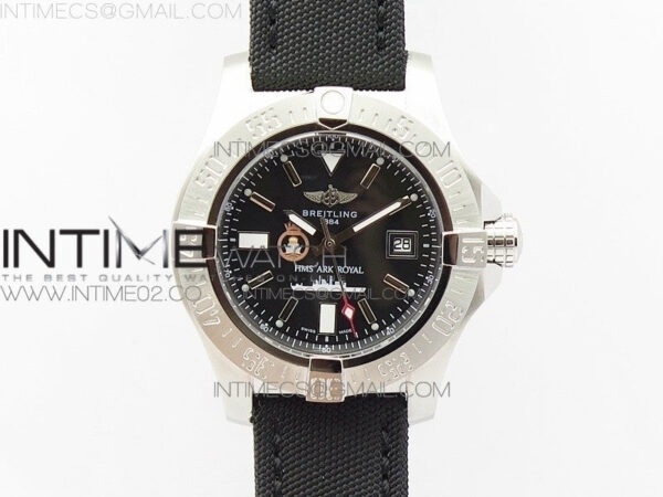Avenger II Seawolf HMS ARK Royal SS 1:1 Best Edition Black Dial On Nylon Strap A2836