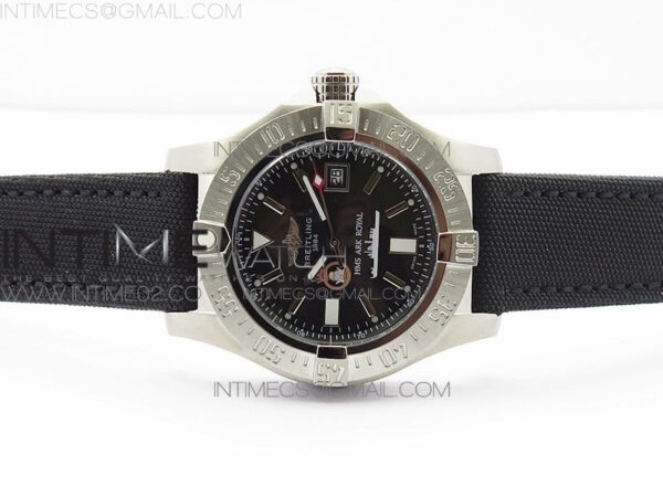 Avenger II Seawolf HMS ARK Royal SS 1:1 Best Edition Black Dial On Nylon Strap A2836 – Bild 3