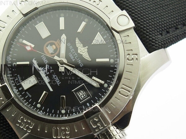 Avenger II Seawolf HMS ARK Royal SS 1:1 Best Edition Black Dial On Nylon Strap A2836 – Bild 4