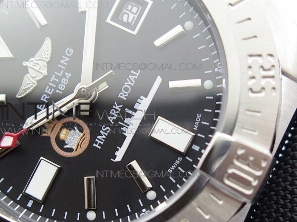 Avenger II Seawolf HMS ARK Royal SS 1:1 Best Edition Black Dial On Nylon Strap A2836 – Bild 5