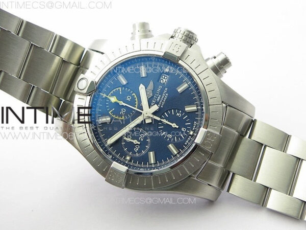Avenger Chrono SS Yellow Second hand B50 Blue Dial on SS Bracelet A7750 – Bild 2