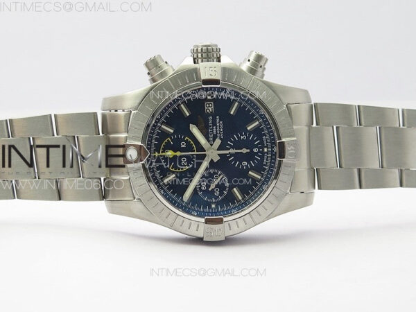 Avenger Chrono SS Yellow Second hand B50 Blue Dial on SS Bracelet A7750 – Bild 3