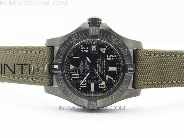 Avenger II Seawolf DLC V2 Best Black Dial Numeral Markers Yellow Second Hand on Black Strap A2836(Free Brown Leather Strap – Bild 3