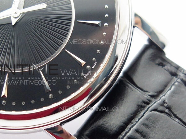 Calatrava 5153G SS ZF 1:1 Best Edition Black textured dial on Black Leather Strap A324CS – Bild 7