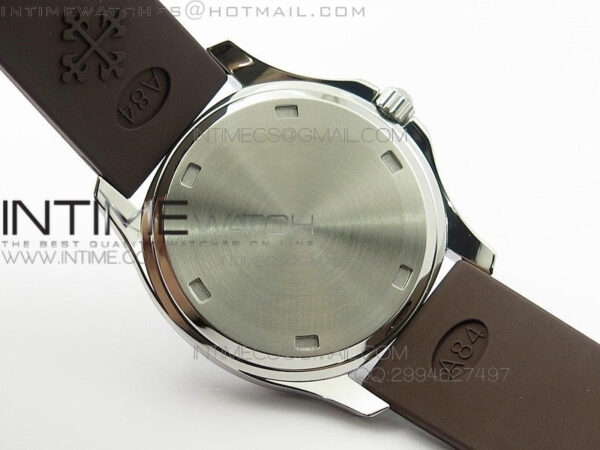 Aquanaut Jumbo SS 1:1 Best Edition Brown Dial on Brown Rubber Strap Ronda Quartz – Bild 11