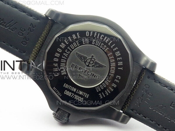 Avenger II Seawolf DLC V2 Best Black Dial Numeral Markers Yellow Second Hand on Black Strap A2836(Free Brown Leather Strap – Bild 11