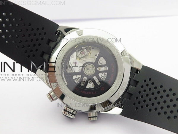 Calibre Heuer 01 Chrono 43mm SS XF 1:1 Best Edition Skeleton Dial on Rubber Strap A1887 – Bild 20
