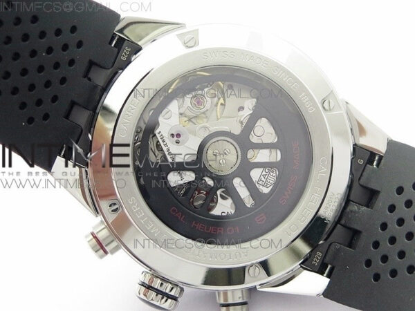 Calibre Heuer 01 Chrono 43mm SS XF 1:1 Best Edition Skeleton Dial on Rubber Strap A1887 – Bild 21