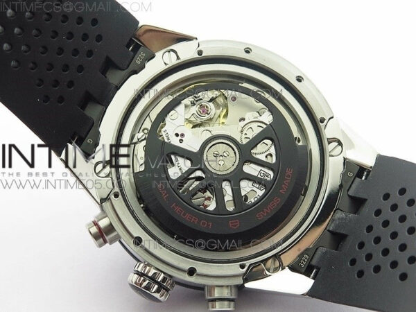 Calibre Heuer 01 Chrono 43mm SS XF 1:1 Best Edition Skeleton Dial on Rubber Strap A1887 – Bild 22