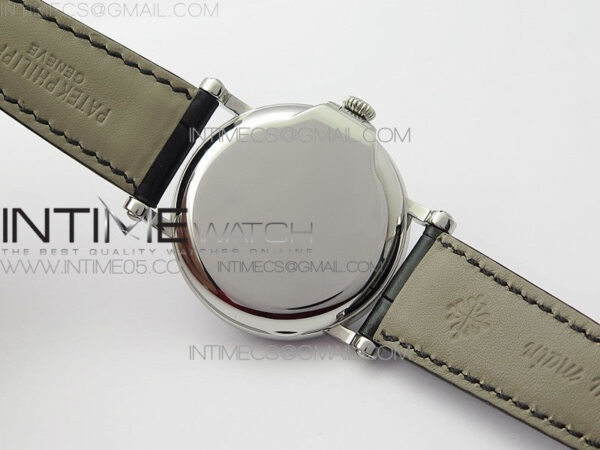 Calatrava 5153G SS ZF 1:1 Best Edition Black textured dial on Black Leather Strap A324CS – Bild 23