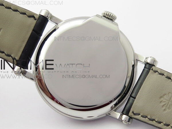 Calatrava 5153G SS ZF 1:1 Best Edition Black textured dial on Black Leather Strap A324CS – Bild 24