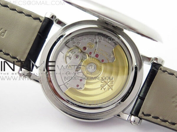 Calatrava 5153G SS ZF 1:1 Best Edition Black textured dial on Black Leather Strap A324CS – Bild 25