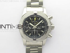 Avenger Chrono SS Yellow Second hand B50 Black Dial on SS Bracelet A7750