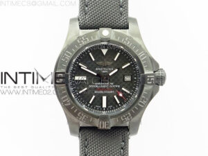 Avenger II Seawolf DLC V2 Best Edition Black CF Dial on Black Strap A2836(Free Brown Leather Strap)