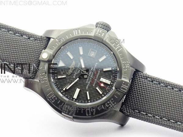 Avenger II Seawolf DLC V2 Best Edition Black CF Dial on Black Strap A2836(Free Brown Leather Strap) – Bild 2