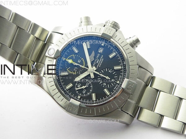 Avenger Chrono SS Yellow Second hand B50 Black Dial on SS Bracelet A7750 – Bild 2