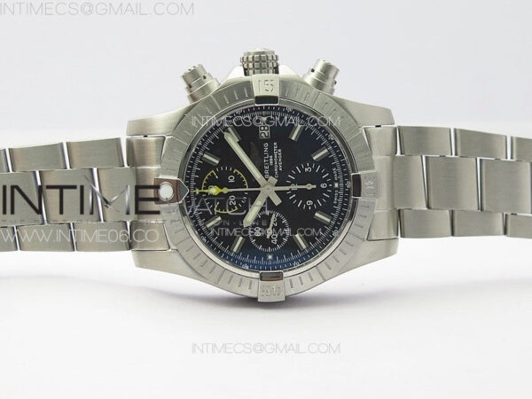 Avenger Chrono SS Yellow Second hand B50 Black Dial on SS Bracelet A7750 – Bild 3