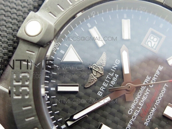 Avenger II Seawolf DLC V2 Best Edition Black CF Dial on Black Strap A2836(Free Brown Leather Strap) – Bild 6