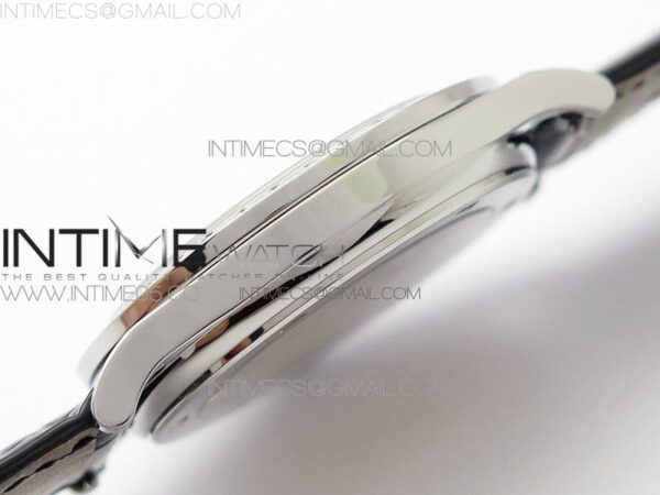 Calatrava 5298P-012 SS T Crystal Bezel ZF 1:1 Best Edition Black Dial on Black Leather Strap A324CS – Bild 12