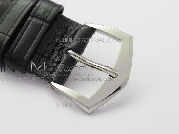 Calatrava 5298P-012 SS T Crystal Bezel ZF 1:1 Best Edition Black Dial on Black Leather Strap A324CS – Bild 14