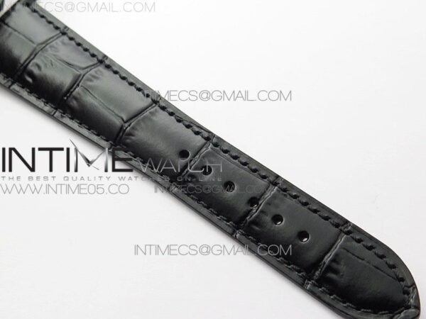 Calatrava 5298P-012 SS T Crystal Bezel ZF 1:1 Best Edition Black Dial on Black Leather Strap A324CS – Bild 16