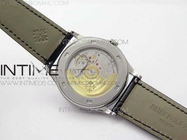Calatrava 5298P-012 SS T Crystal Bezel ZF 1:1 Best Edition Black Dial on Black Leather Strap A324CS – Bild 19