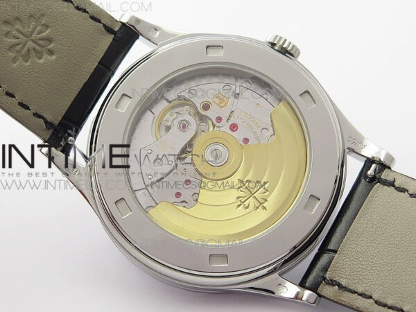 Calatrava 5298P-012 SS T Crystal Bezel ZF 1:1 Best Edition Black Dial on Black Leather Strap A324CS – Bild 20